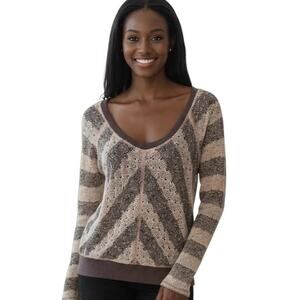 We the Free Free People Semi Sheer Sweater Beige Women's Small